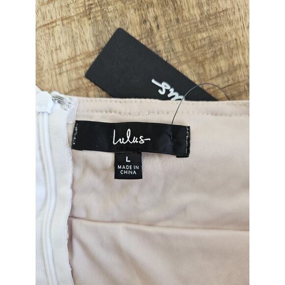 Lulus Women's Charmaine Embroidered Sheer Mesh Mini Dress White Size L NWT - Picture 3 of 11